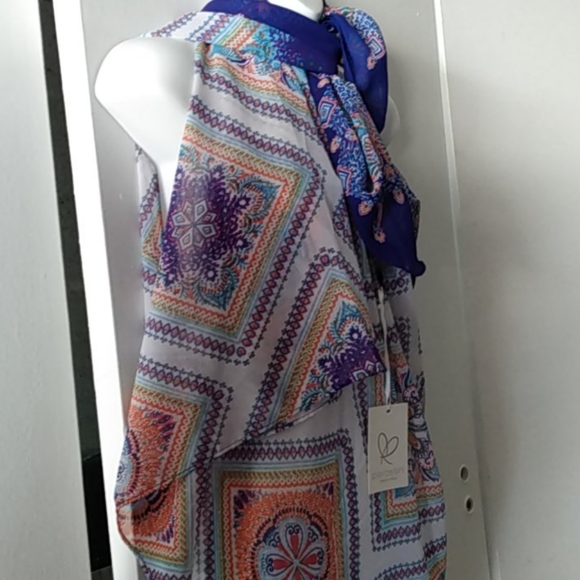 BOHO PATTERN SARONG New W/ Tag Resort Vaca Wear - Picture 4 of 9